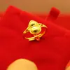 Anillos Grandes de Gypsophila Chapados en Oro de Oferta para Mujer, Varios Anillos con Forma de Corazón, Anillos con Carácter de Fortuna, Anillos para Mujer, Joyería de Oro Arena al por Mayor de Fabricantes