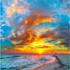 Nuevo atardecer colorido pintura de diamantes 5D diy completo de diamantes pintura decorativa Amazon proveedores transfronterizos fabricantes al por mayor