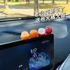 Mucha Suerte y ProsperidadTodo va sobre ruedas Mini Curación Lindo Lichi Naranja Adorno para Coche Decoración Adorno Creativo