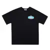 Colección de Camisetas de Manga Corta RHUDE Versión Alta Transfronteriza Vintage Americano Marlboro Streetwear Casual Holgadas para Pareja Cuello Redondo