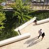 Imitação de pedra de terrazzo banco em forma de concreto banco em forma de piscina de flores banco em forma de piscina de árvore GRC banco de arte banco de canteiro de flores de cimento