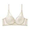 Lingerie Sexy Francesa Sem Costura para Mulheres com Seios Pequenos, Push-Up e Aumento, Conjunto de Sutiã Sem Aro de Cetim Decote V Profundo