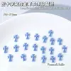 Joyería de Aleación Azul Transparente con Temática Oceánica de Venta Caliente Japonesa y Coreana, Accesorios Metálicos para Uñas Pintados en Spray 3D, Venta al por Mayor desde el Fabricante