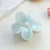 Pasador de Plumeria de Gama Alta en Color Contrastante, Pasador de Color Gelatina Texturizado, Pinza Versátil para Cola de Caballo, Accesorio para el Cabello de Pinza Tiburón para Media Recogida