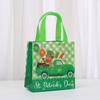 Saco de Embalagem Não Tecido Estampado Dia da Irlanda Sacola de Presente para Shopping Sacola à Prova d'Água com Isolamento para Levar Sacola de Compras para Supermercado