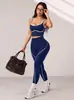 Nuevo conjunto de ropa de yoga de Amazon: Pantalones de yoga a rayas para mujer, pantalones deportivos de secado rápido para exteriores, pantalones de yoga de cintura alta para levantar glúteos