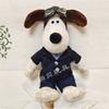 (Excluindo cães) Handdog Óculos de sol óculos de óculos acessórios Natal Costume Piloto de couro chapéu Set Calças de alça