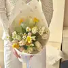 Zhuo Xian Flor Dopamina Serie Papel de Envoltura para Flores Papel Kraft Engrosado 100g Papel de Alta Gama para Ramo Papel de Embalaje para Flores