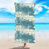 Toalla de playa estampada al por mayor, toalla de baño grande de microfibra para adultos, toalla de playa con estampado de transferencia de calor