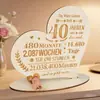 Regalos de Dinero para Bodas: Decoración de Mantel con Forma de Corazón de Madera con Sellos de Tiempo y Regalos en Dinero Combinados para un Regalo de Aniversario