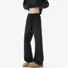 Pantalones americanos de pierna ancha y corte micro acampanado para hombre y mujer, de verano, finos, con patchwork inclinado, de secado rápido, resistentes al viento, holgados, informales y repelentes de mosquitos.