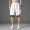 Shorts de seda de gelo de fita esportiva masculina Calças de basquete masculinas de verão grande Shorts impressos Calças masculinas da moda high-end