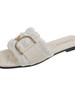 Pantuflas de Exterior para Mujer, Estilo Ins de Moda, Novedad Verano 2026 Versátiles y a la Moda, Estilo Hada de Celebridad de Internet, Sandalias de Tacto de Alta Gama