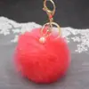 Colgante de Bolsa Bolita de Piel de Perla Llavero de Bola de Piel Llavero de Piel de Conejo Sintético Colgante de Coche Decoración de Bola de Piel Llavero de Piel para Mujer