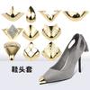 Tacones Altos para Mujer Punta Protectora Cubierta Anti-patada Punta Invisible Decorativa Bolsas de Zapatos de Cuero Accesorios Puntiagudos Cubierta Protectora Metálica para Zapatos