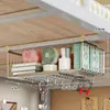 Solución de almacenamiento debajo de la cama del dormitorio, estante colgante para debajo del gabinete, cesta colgante para dormitorio, no requiere taladro para literas, estante para snacks para estudiantes