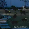 Halloween Criativo Jardim Gato Preto Olhos Brilhantes Luminosos Pátio Cartão Festival Festa Tema da Festa Enfeites Decorativos
