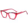Nuevas gafas anti-luz azul para mujer, con base de PC, estilo retro, con placa de color, lentes planas y espejo, 5710