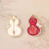 Nova Broche de Abóbora em Brocado Song com Strass Completo Estilo Chinês Liga Tecido Brocado Song Broche de Abóbora Hanfu Fu Lu Broche Atacado