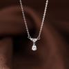 Jufeng 925 prata esterlina gota de água zircão colar para mulheres luz luxo nicho design clavícula corrente quente menina INS estilo colar atacado