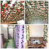 Artificial rosa videira plástica flor falsa rattan folha verde planta flor Videira casamento decoração de casa Flor Videira atacado