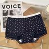 Cuecas Boxer de Algodão com Estampa Floral Retrô para Meninas 10A Algodão Antibacteriano Gancho Estendido Cintura Média Quadril Boxer Feminino