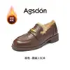 Mocasines Forrados de Lana Augu Shiden para Mujer 2026 Nuevos Zapatos de Algodón para Nieve Gruesos con Suela de Piel Negra