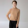 Novo suéter feminino de cashmere para outono e inverno com gola alta e mangas compridas, solto e versátil, base de lã tricotada, top de alta qualidade e quente