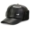 Chapéu de Algodão com Proteção para Ouvido Novo Outono e Inverno para Homens de Meia-Idade e Idosos, Boné de Bico de Pato Quente à Prova de Vento para Exterior, Boné de Basebol com Pelúcia para Homem Idoso