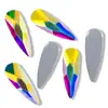 Venda quente transfronteiriça fundo de borracha k9 fundo plano strass em formato cor mágica AB broca de unha adesivo de unha DIY acessórios para capa de celular