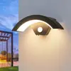Lámpara de pared exterior transfronteriza, simple y moderna, material de aluminio impermeable para paredes interiores, patios, pasillos, entradas, jardines, balcones y terrazas