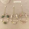 Dulce temperamento lindo diseño de nicho pulsera de cristal brillante perla cristal joyería de piedra natural de moda versátil
