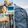 Para Llavero Portador de AirTag con Cable de Alambre, Estuche de Bloqueo Seguro para AirTag de 2ª generación, Aplicable a AirTags, Cadena de Llavero para Equipaje, para Accesorios de Airtag para Rastreador Localizador de Artículos GPS, Negro