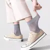 Calcetines de algodón para hombre hasta la pantorrilla, finos, malla transpirable, absorben el sudor, calcetines de vestir para hombre, calcetines deportivos de verano, hechos en Zhuji