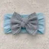 Accesorios Europeos y Americanos de Nuevo Estilo para Bebé, Nylon Suave, Diadema Ancha de Lazo de Color Caramelo para Niños, Diadema para Bebé para Cuatro Estaciones