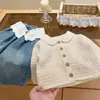 ¡El nuevo traje tiene un ajuste excelente! Los pantalones de pierna ancha a cuadros retro de otoño para niña estilo coreano son elegantes y modernos