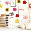 Transfronterizo Nuevo Juego de Talla de Flores de Madera sin Terminar de 60 Piezas DIY Manualidades Artísticas de Pintura para Niños