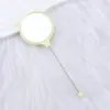 Espejo de cuentas DIY simple, espejo mini portátil de alta definición creativo, espejo de mano, venta al por mayor de espejos con mango