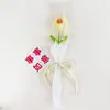 Rosas de Hilo Tejido Hechas a Mano Transfronterizas, Rosa Tejido Individual Simulado Estilo Xinhongshu, Regalo Festivo