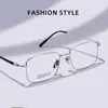 Yitong "6820" Armazón de Lentes de Negocio para Hombre de Titanio Puro, Electrochapado IP, Montura Completa, Ultraligero, para Miopía, Venta al por Mayor en Danyang