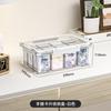 Caja de Almacenamiento de Tarjetas de Gran Capacidad para Uso Doméstico, Caja de Exhibición Transparente de Acrílico de Escritorio Dividida, Caja de Almacenamiento