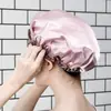 Gorro de Ducha Impermeable Engrosado de Doble Capa para Mujeres Adultas, Gorro de Ducha para Cabello Largo, Sombrero, Cubre Cabello, Gorro de Baño a Prueba de Humos de Aceite