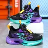 Zapatos Infantiles 2025 Nueva Llegada Hebilla Giratoria Tenis Infantil Niños Medianos y Grandes Suela Suave Suela Gruesa Antideslizante Transpirable Zapatos para Niños