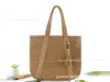 Ins Nuevo Bolso Tejido de un solo color de Moda Bandolera de Cuerda de Papel Bolso de Paja Colgante de Madera de Durazno Bolso Casual de Playa para Mujer