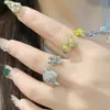 Colar Pulseira Anel Flor de Rosa Camélia Francesa Microincrustada com Diamante Joias de Alto Valor Exquisitez Versátil