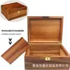 Caja de Regalo de Madera de Caucho Transfronteriza con Cerradura y Llave, Caja de Empaque Nueva, Caja de Madera Maciza, Caja de Almacenamiento para Joyería