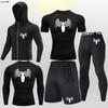 Pantalones Cortos de Atletismo Transpirables de Secado Rápido para Correr Transfronteriza Pantalones Ajustados Entrenamiento Deportivo Fitness Deportivo Examen Físico Juego de Cinco Piezas Alta Elasticidad Transpirable