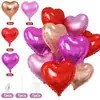 Globos Rosas con Forma de Corazón Transfronterizos Decoración para San Valentín, Compromiso, Cumpleaños, Baby Shower Arreglo 10 Piezas de Globos de Corazón
