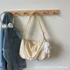 Bolso de Hombro a Cuadros Casual Nuevo de Verano 2025 para Estudiantes Universitarias, Bolso Cruzado Portátil de Gran Capacidad para la Clase