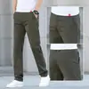 Calças Casuais Masculinas de Alta Qualidade de Hong Kong, Novo Estilo Outono, Corte Reto Solto, Calças Longas Elásticas Slim-Fit, Moda Coreana, Versátil
